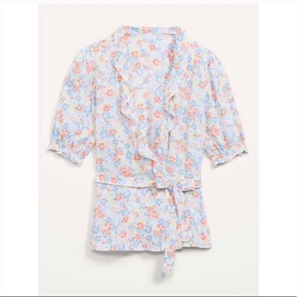 Old Navy Floral Wrap Top
